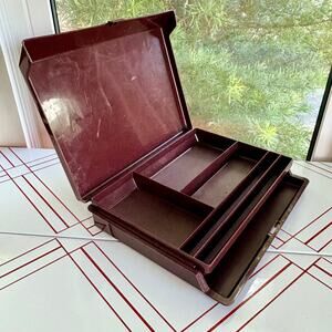 Vintage Tupperware Personal Valet Desk Organizer Brown